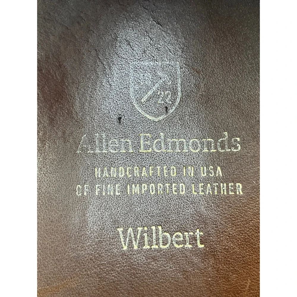 Allen Edmonds Wilbert Brown Leather Split Toe Derby Shoe Men 11D Handcrafted USA